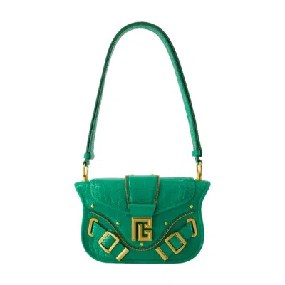 Balmain Blaze Shoulder Bag In Green