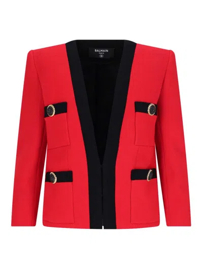 BALMAIN BLAZER - ROJO