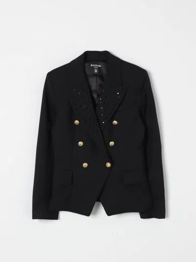 BALMAIN BLAZER BALMAIN KIDS COLOR BLACK,413373002