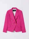 Shop Balmain Blazer  Kids Color Raspberry In ラズベリー