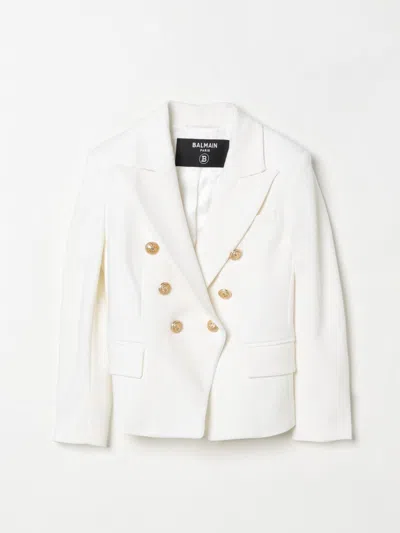 Balmain Kids' Blazer  Kinder Farbe Weiss