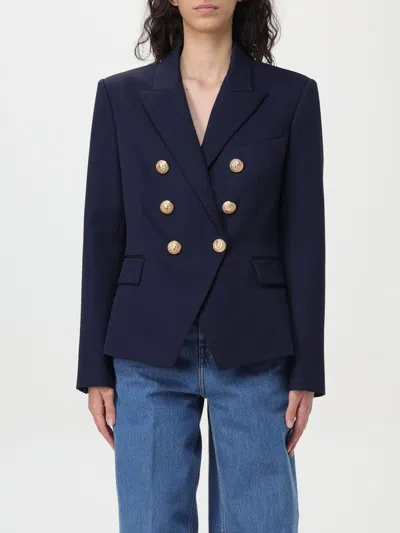 BALMAIN BLAZER BALMAIN WOMAN COLOR BLUE,F76757009