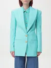 Balmain Tailored Long Sleeve Wool Blazer Minidress In 蓝色