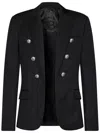 Balmain Single-breasted Wool Blazer In Black