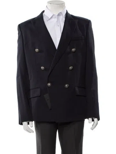 Pre-owned Balmain Blazer In Blue