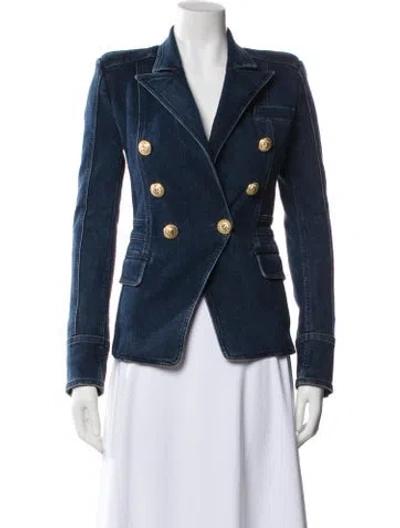 Pre-owned Balmain Blazer In Blue