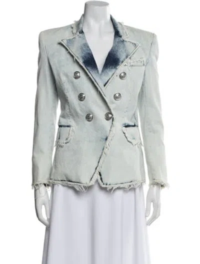 Pre-owned Balmain Blazer In Blue