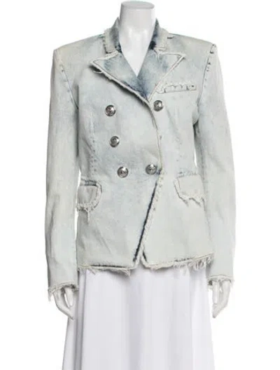 Pre-owned Balmain Blazer In Blue