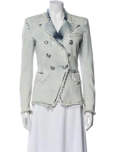 Pre-owned Balmain Blazer In Blue