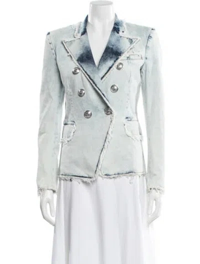 Pre-owned Balmain Blazer In Blue