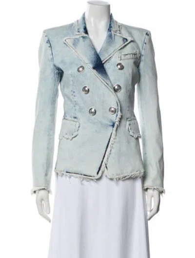 Pre-owned Balmain Blazer In Blue
