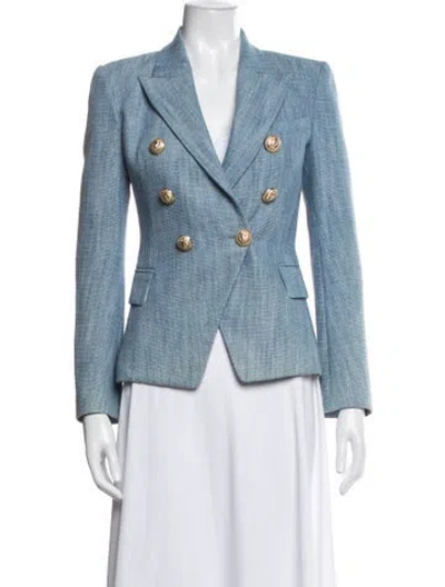 Pre-owned Balmain Blazer In Blue