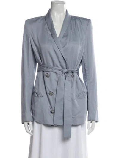 Pre-owned Balmain Blazer In Blue