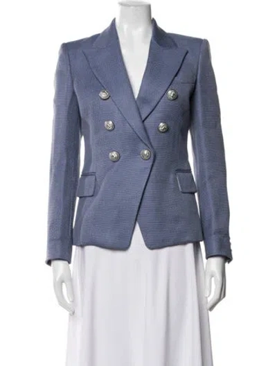 Pre-owned Balmain Blazer In Blue