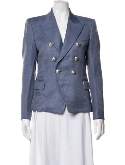 Pre-owned Balmain Blazer In Blue