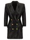 Balmain Tailored Double-breasted Blazer Style Dress In Black