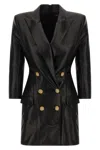 Balmain Tailored Double-breasted Blazer Style Dress In Black
