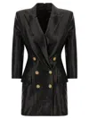 Balmain Tailored Double-breasted Blazer Style Dress In Black