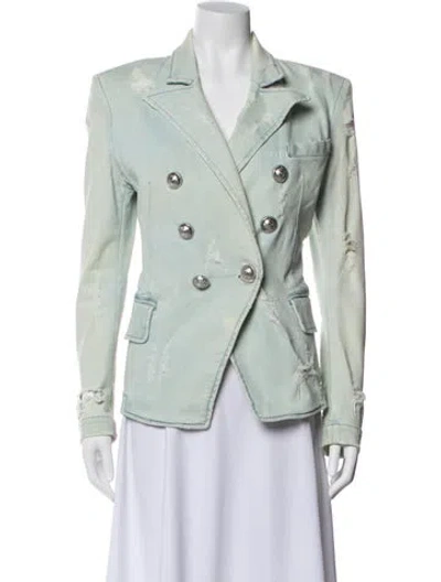 Pre-owned Balmain Blazer In Green