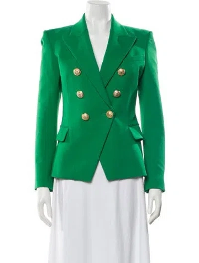 Pre-owned Balmain Blazer In Green