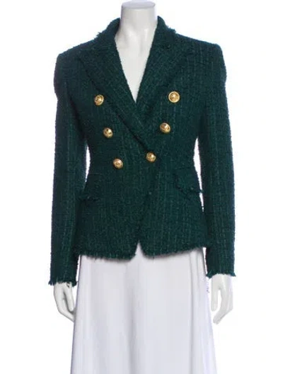Pre-owned Balmain Blazer In Green