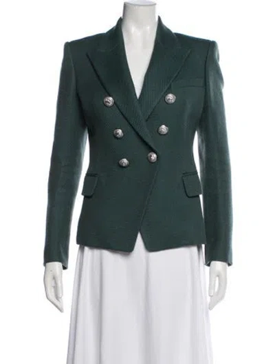 Pre-owned Balmain Blazer In Green