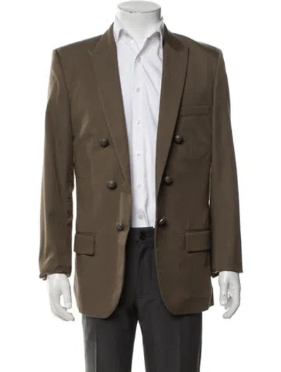 Pre-owned Balmain Blazer In Green