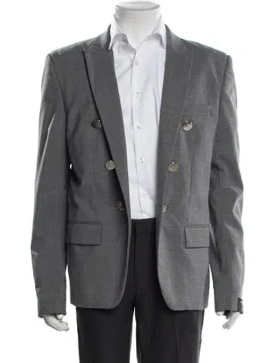 Pre-owned Balmain Blazer In Grey