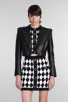 Balmain Diamond Skirt With Pockets And Gold Buttons In Black