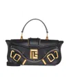Balmain Blaze Leather Top Handle Bag In Black