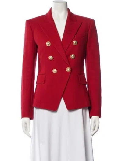 Pre-owned Balmain Blazer In Red