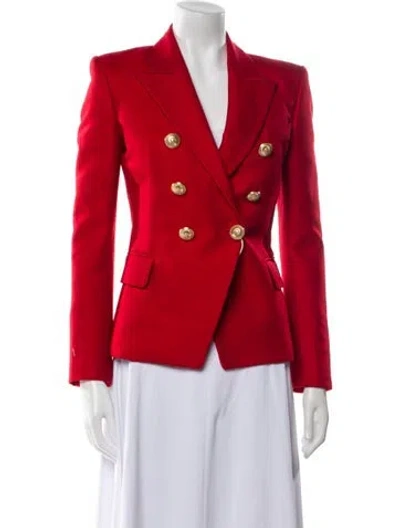 Pre-owned Balmain Blazer In Red