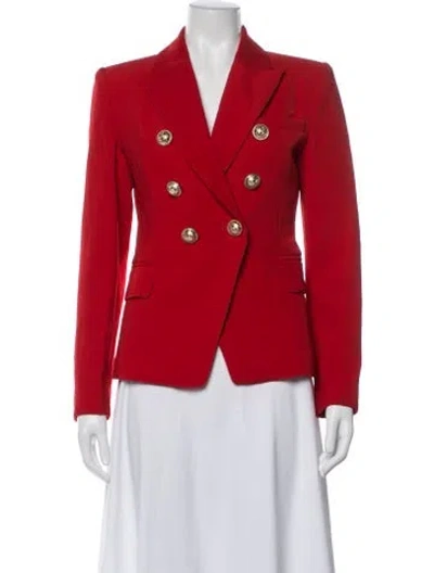 Pre-owned Balmain Blazer In Red
