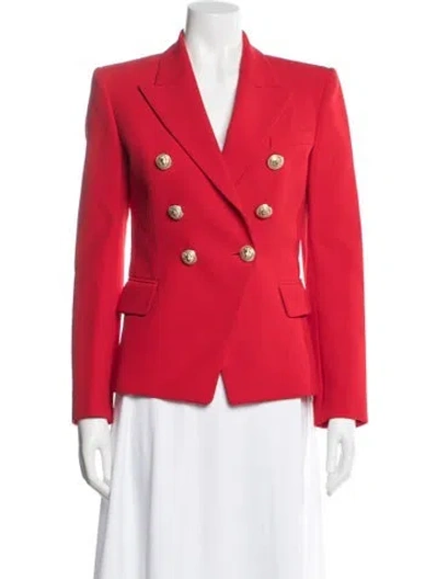 Pre-owned Balmain Blazer In Red