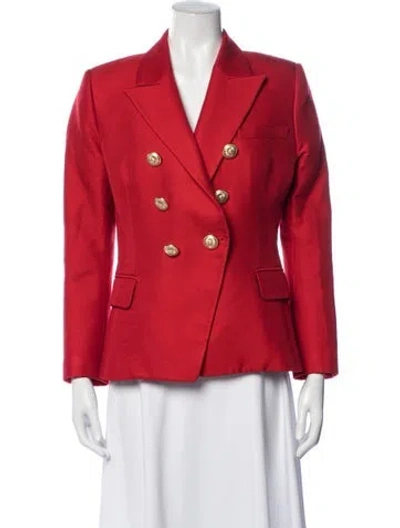 Pre-owned Balmain Blazer In Red