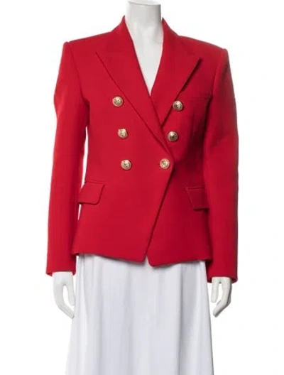 Pre-owned Balmain Blazer In Red