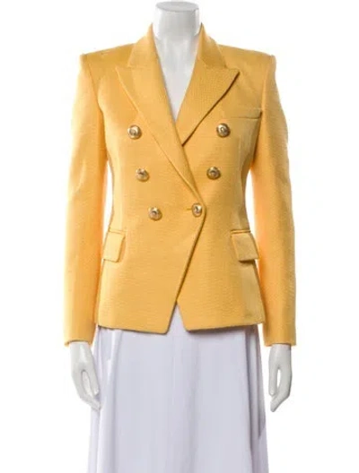 Pre-owned Balmain Blazer In Yellow