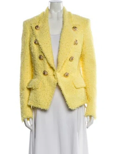 Pre-owned Balmain Blazer In Yellow