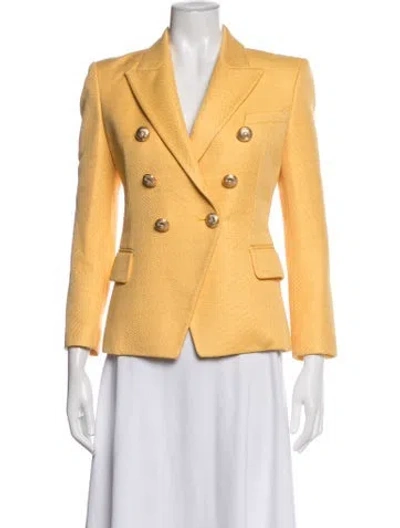 Pre-owned Balmain Blazer In Yellow