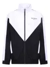 Balmain Black Polyamide Shell Jacket In White