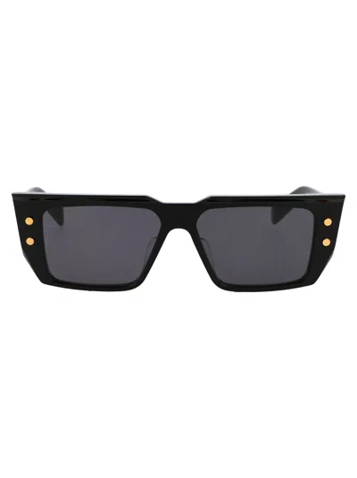 Balmain Blck Acetate Sunglasses In Black