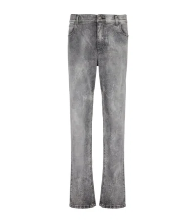 Balmain Grey Denim Regular-fit Jeans
