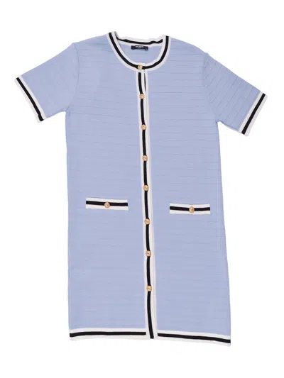 Balmain Knit Dress In Blue