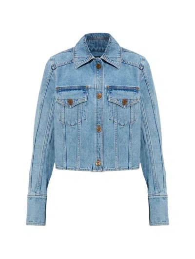 BALMAIN BALMAIN BLUE COTTON DENIM JACKET