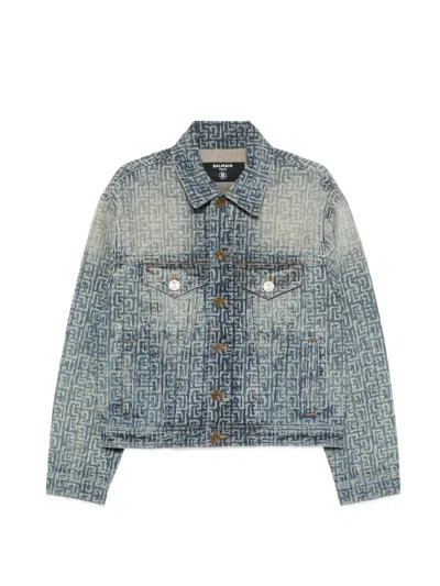 Balmain Blue Cotton Denim Jacket