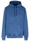 Balmain Blue Cotton Sweatshirt Men In Blue