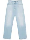 Balmain Straight Leg Denim Trousers In Blue Denim
