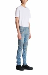 Balmain Slim-fit Biker Ribbed Jeans In Blue
