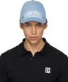 Balmain Logo-detail Baseball Cap In Blue