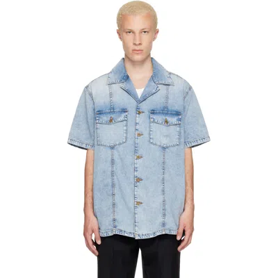 Balmain Blue Denim Shirt